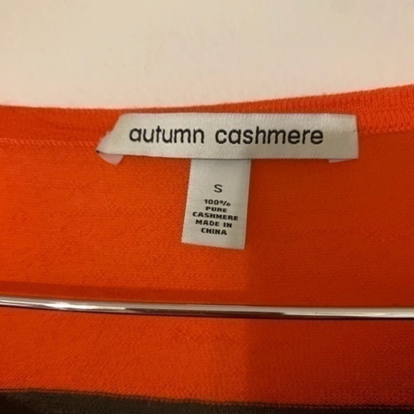 Autumn Cashmere Orange & Gray T-Shirt Size Small - Picture 4 of 5